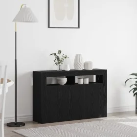 Schwarze Eiche Sideboard Holzwerkstoff 116 x 30 x