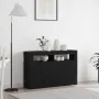 Black Oak Sideboard Engineered Wood 116 x 30 x 75 cm | Foro24.es | Tu tienda online para hogar, jardín y más Foro24.es
