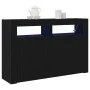 Black Oak Sideboard Engineered Wood 116 x 30 x 75 cm | Foro24.es | Tu tienda online para hogar, jardín y más Foro24.es