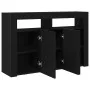 Black Oak Sideboard Engineered Wood 116 x 30 x 75 cm | Foro24.es | Tu tienda online para hogar, jardín y más Foro24.es