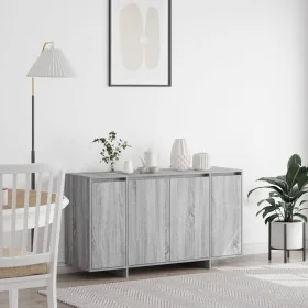 Sonoma gray sideboard gray engineered wood 135 x