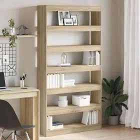 Estantería Sonoma Oak Madera elaborada 100 x 30 x 198 cm de , Librerías y estanterías - Ref: Foro24-3333926, Precio: 155,68 €...