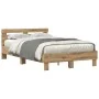 Oak Bed Frame Artisan Oak Solid Oak Wood by , Beds and slatted bases - Ref: Foro24-3333955, Price: 142,01 €, Discount: %