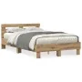 Oak Bed Frame Artisan Oak Solid Oak Wood by , Beds and slatted bases - Ref: Foro24-3333955, Price: 142,01 €, Discount: %