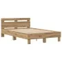 Oak Bed Frame Artisan Oak Solid Oak Wood by , Beds and slatted bases - Ref: Foro24-3333955, Price: 142,01 €, Discount: %