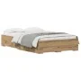 Bed Frame with Drawers in Artisan Oak 120x200 cm made of Crafted Wood by , Beds and slatted bases - Ref: Foro24-3333970, Pric...