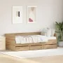 Day Bed Handmade Oak Crafted Wood 90 x 190 cm Durable by , Beds and slatted bases - Ref: Foro24-3333997, Price: 188,89 €, Dis...