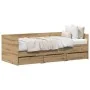 Day Bed Handmade Oak Crafted Wood 90 x 190 cm Durable by , Beds and slatted bases - Ref: Foro24-3333997, Price: 188,89 €, Dis...