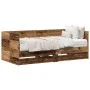 Ausziehbett mit Schublade Altholz 75 x 190 cm von , Betten und Lattenroste - Ref: Foro24-3334005, Preis: 202,59 €, Rabatt: %