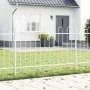 Garden Fence with White Loop Top 3.4x0.8 m Steel | Foro24.es | Tu tienda online para hogar, jardín y más Foro24.es