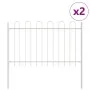 Garden Fence with White Loop Top 3.4x0.8 m Steel | Foro24.es | Tu tienda online para hogar, jardín y más Foro24.es