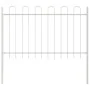 Garden Fence with White Loop Top 3.4x0.8 m Steel | Foro24.es | Tu tienda online para hogar, jardín y más Foro24.es
