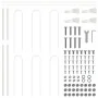 Garden Fence with White Loop Top 3.4x0.8 m Steel | Foro24.es | Tu tienda online para hogar, jardín y más Foro24.es