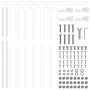Garden Fence with Arch-Shaped Top White 3.4x1.5 m Steel | Foro24.es | Tu tienda online para hogar, jardín y más Foro24.es