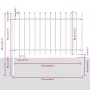 VidaXL Gartenzaun mit Speerspitze Grau 5,1x0,8 m Stahl | Foro24.es | Tu tienda online para hogar, jardín y más Foro24.es