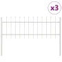 VidaXL Garden Fence with White Spear Tip 5.1x0.6 m Steel | Foro24.es | Tu tienda online para hogar, jardín y más Foro24.es