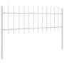 VidaXL Garden Fence with White Spear Tip 5.1x0.6 m Steel | Foro24.es | Tu tienda online para hogar, jardín y más Foro24.es