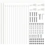 VidaXL Garden Fence with White Spear Tip 5.1x0.6 m Steel | Foro24.es | Tu tienda online para hogar, jardín y más Foro24.es