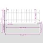 VidaXL Garden Fence with White Spear Tip 5.1x0.6 m Steel | Foro24.es | Tu tienda online para hogar, jardín y más Foro24.es