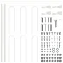 Garden fence with white arch-shaped top 5.1x0.6 m made of steel | Foro24.es | Tu tienda online para hogar, jardín y más Foro24.es