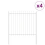 VidaXL Garden Fence with White Spear Tip 6.8x1.5 m Steel | Foro24.es | Tu tienda online para hogar, jardín y más Foro24.es