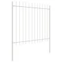 VidaXL Garden Fence with White Spear Tip 6.8x1.5 m Steel | Foro24.es | Tu tienda online para hogar, jardín y más Foro24.es