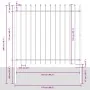 VidaXL Garden Fence with White Spear Tip 6.8x1.5 m Steel | Foro24.es | Tu tienda online para hogar, jardín y más Foro24.es