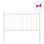 Gartenzaun mit weißer Bogenspitze 6,8x0,8 m Stahl | Foro24.es | Tu tienda online para hogar, jardín y más Foro24.es