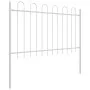 Gartenzaun mit weißer Bogenspitze 6,8x0,8 m Stahl | Foro24.es | Tu tienda online para hogar, jardín y más Foro24.es