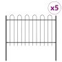 VidaXL Grey Garden Fence with Arched Top 8.5x0.8 m Steel | Foro24.es | Tu tienda online para hogar, jardín y más Foro24.es
