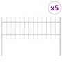 Gartenzaun mit weißer Speerspitze 8,5x0,6 m aus Stahl | Foro24.es | Tu tienda online para hogar, jardín y más Foro24.es