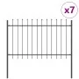 valaXL Garden Fence with Spear Shaped Tip Grey 11.9x1.2 m Steel | Foro24.es | Tu tienda online para hogar, jardín y más Foro24.es