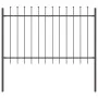 valaXL Garden Fence with Spear Shaped Tip Grey 11.9x1.2 m Steel | Foro24.es | Tu tienda online para hogar, jardín y más Foro24.es