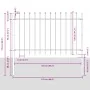 valaXL Garden Fence with Spear Shaped Tip Grey 11.9x1.2 m Steel | Foro24.es | Tu tienda online para hogar, jardín y más Foro24.es
