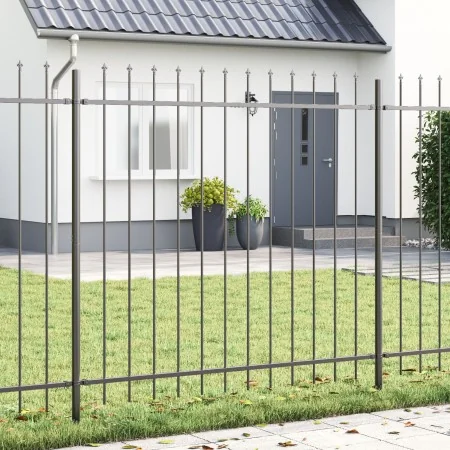 Garden fence with gray speartip 11.9x1.5 m made of steel | Foro24.es | Tu tienda online para hogar, jardín y más Foro24.es