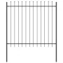 Garden fence with gray speartip 11.9x1.5 m made of steel | Foro24.es | Tu tienda online para hogar, jardín y más Foro24.es