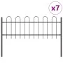 VidaXL Gartenzaun mit Platte aus grauem Reifen 11,9x0,6 m Stahl | Foro24.es | Tu tienda online para hogar, jardín y más Foro24.es