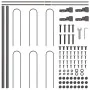 VidaXL Garden Fence with Top in Grey Hoop 11.9x0.6 m Steel by , fence panels - Ref: Foro24-3334133, Price: 277,16 €, Discount: %