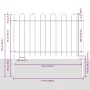 Gartenzaun mit Platte in grauem Bogen 11,9x1,2 m Stahl | Foro24.es | Tu tienda online para hogar, jardín y más Foro24.es