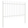 VidaXL Garden Fence with White Spear Tip 11.9x1.2 m Steel | Foro24.es | Tu tienda online para hogar, jardín y más Foro24.es