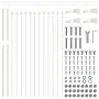 VidaXL Garden Fence with White Spear Tip 11.9x1.2 m Steel | Foro24.es | Tu tienda online para hogar, jardín y más Foro24.es