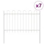 White garden fence with arch 11.9x0.8 m made of steel | Foro24.es | Tu tienda online para hogar, jardín y más Foro24.es