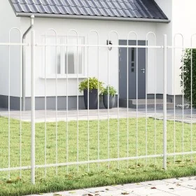 Garden Fence with White Arch Top 11.9 x 1.5 m