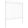 Gartenzaun mit weißer Bogenplatte 11,9 x 1,5 m Stahl | Foro24.es | Tu tienda online para hogar, jardín y más Foro24.es