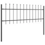 VidaXL Gartenzaun mit Speerspitze Grau 13,6x0,6 m Stahl | Foro24.es | Tu tienda online para hogar, jardín y más Foro24.es