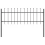VidaXL Garden Fence with Spearhead Gray 13.6x0.6 m Steel by , fence panels - Ref: Foro24-3334148, Price: 346,74 €, Discount: %