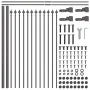 VidaXL Garden Fence with Spearhead Gray 13.6x0.6 m Steel by , fence panels - Ref: Foro24-3334148, Price: 346,74 €, Discount: %
