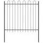 Garden fence with gray hoop top 13.6x1.5 m made of steel | Foro24.es | Tu tienda online para hogar, jardín y más Foro24.es