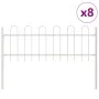Gartenzaun mit weißer Bogenspitze 13,6x0,6 m aus Stahl | Foro24.es | Tu tienda online para hogar, jardín y más Foro24.es