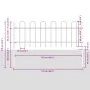 Gartenzaun mit weißer Bogenspitze 13,6x0,6 m aus Stahl | Foro24.es | Tu tienda online para hogar, jardín y más Foro24.es